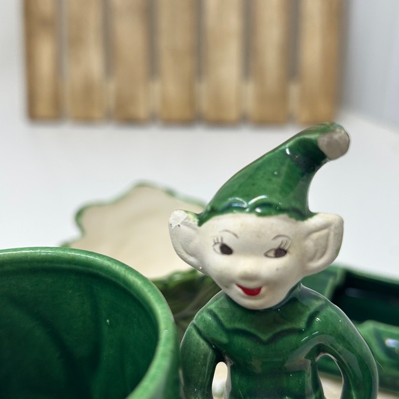 Treasure Craft Green Pixie Elf Tree Stump Cigarette holder with Ash Tray - Picture 7 of 14